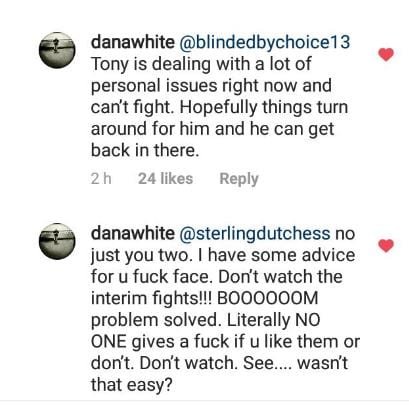 Dana White on Tony